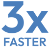 3x faster than previous software