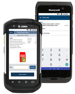 Barcode scanning devices for warehouse management
