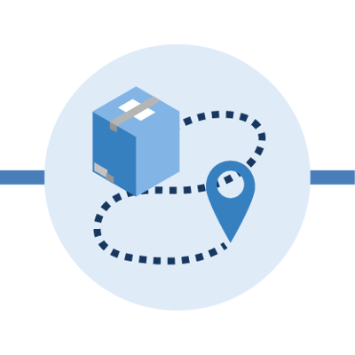 Transport by conveyance icon