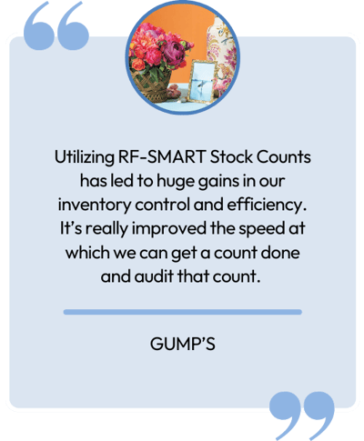 Furniture company using RF-SMART quote on inventory management efficiency gains