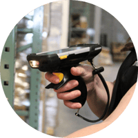 Solution - using RF-SMART for scanning and warehouse management 